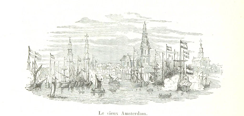 An illustration from Amsterdam et Venise. Ouvrage enrichi de sept eauxfortes par MM. L. Flameng et Gaucherel, et de cent vingt-quatre gravures sur bois, 1876, leaf 42
