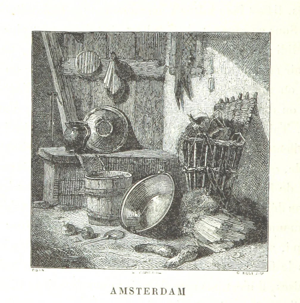 An illustration from Amsterdam et Venise. Ouvrage enrichi de sept eauxfortes par MM. L. Flameng et Gaucherel, et de cent vingt-quatre gravures sur bois, 1876, leaf 482