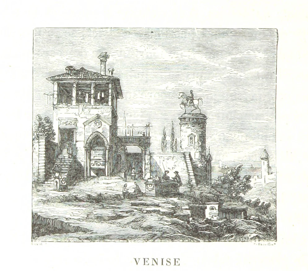 An illustration from Amsterdam et Venise. Ouvrage enrichi de sept eauxfortes par MM. L. Flameng et Gaucherel, et de cent vingt-quatre gravures sur bois, 1876, leaf 616