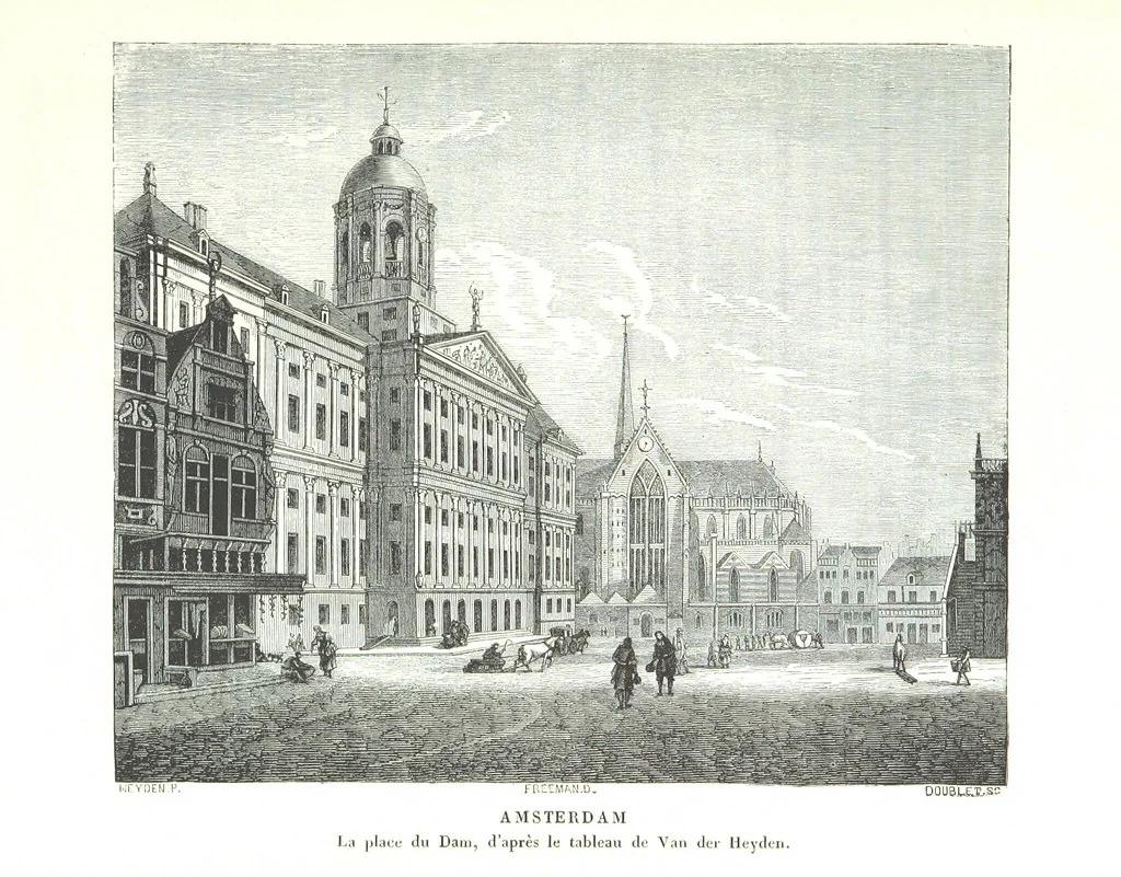 An illustration from Amsterdam et Venise. Ouvrage enrichi de sept eauxfortes par MM. L. Flameng et Gaucherel, et de cent vingt-quatre gravures sur bois, 1876, leaf 72