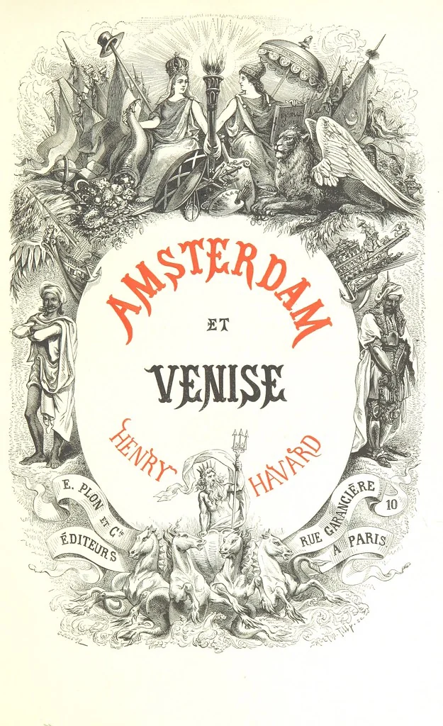 An illustration from Amsterdam et Venise. Ouvrage enrichi de sept eauxfortes par MM. L. Flameng et Gaucherel, et de cent vingt-quatre gravures sur bois, 1876, leaf 9