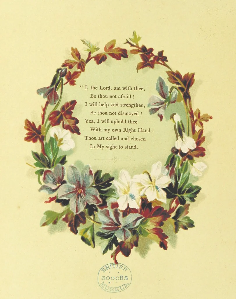 An illustration from Songs of the Master's Love. [With illuminated initial letters, etc, 1885, leaf 24