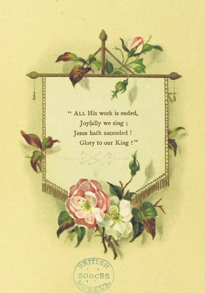 An illustration from Songs of the Master's Love. [With illuminated initial letters, etc, 1885, leaf 28