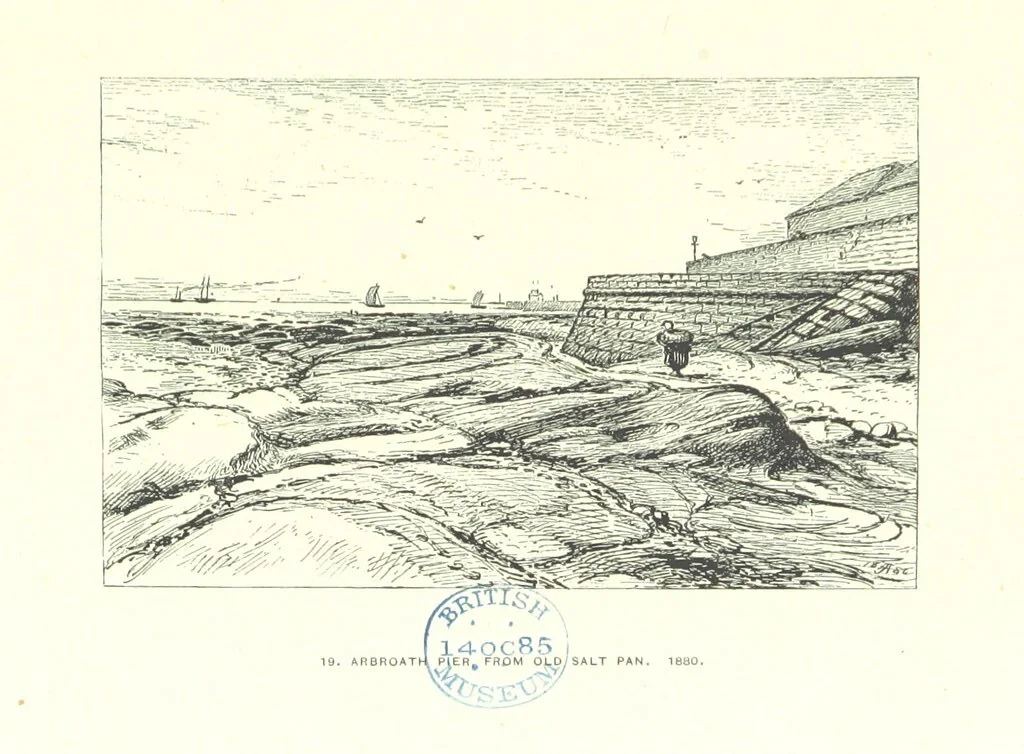 An illustration from Aberbrothock illustrated. Being the Round O etchings in miniature by John Adam. ... With ... notes by G. Hay, 1886, leaf 123