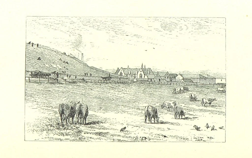 An illustration from Aberbrothock illustrated. Being the Round O etchings in miniature by John Adam. ... With ... notes by G. Hay, 1886, leaf 124