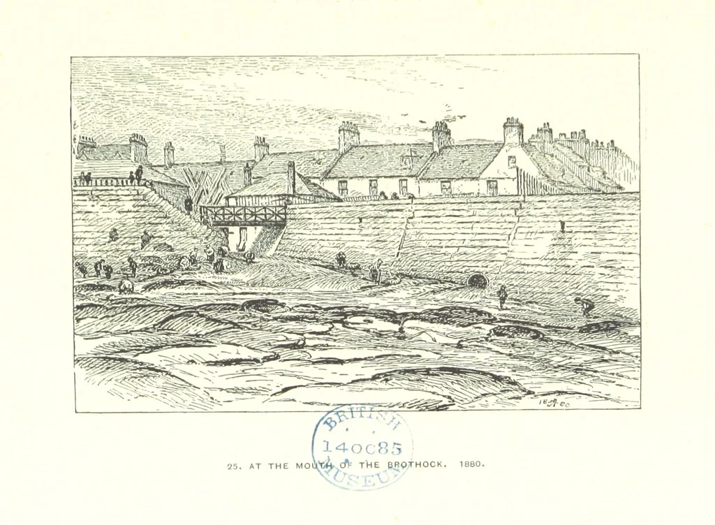 An illustration from Aberbrothock illustrated. Being the Round O etchings in miniature by John Adam. ... With ... notes by G. Hay, 1886, leaf 129