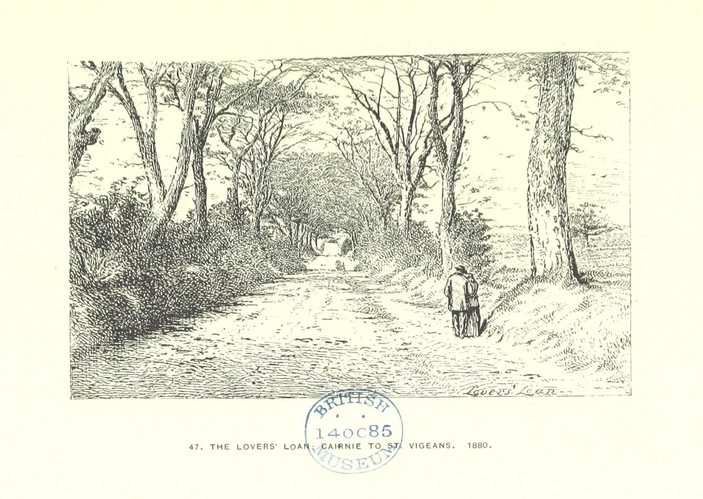An illustration from Aberbrothock illustrated. Being the Round O etchings in miniature by John Adam. ... With ... notes by G. Hay, 1886, leaf 151
