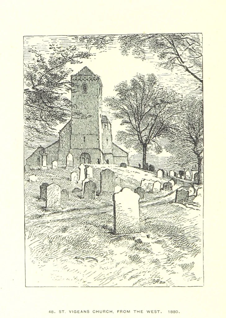 An illustration from Aberbrothock illustrated. Being the Round O etchings in miniature by John Adam. ... With ... notes by G. Hay, 1886, leaf 152