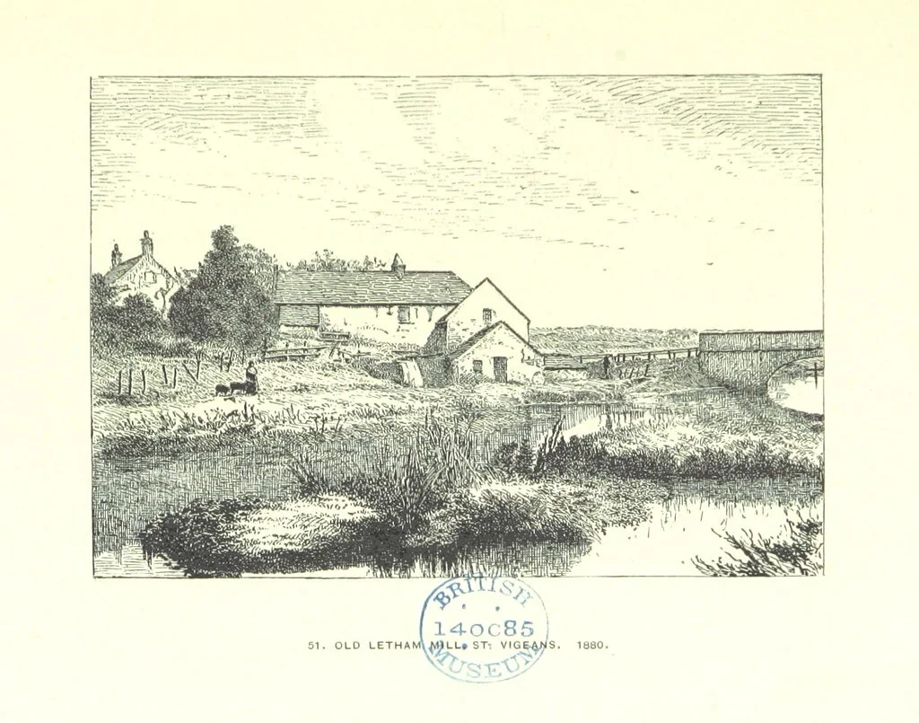 An illustration from Aberbrothock illustrated. Being the Round O etchings in miniature by John Adam. ... With ... notes by G. Hay, 1886, leaf 155