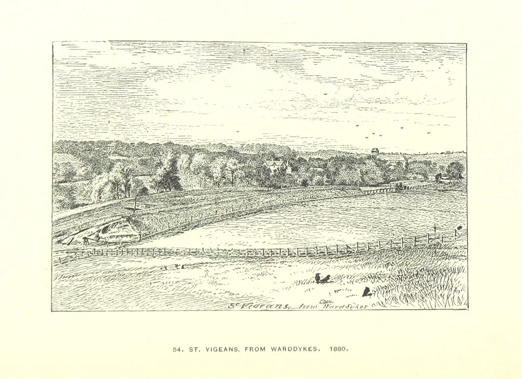 An illustration from Aberbrothock illustrated. Being the Round O etchings in miniature by John Adam. ... With ... notes by G. Hay, 1886, leaf 158