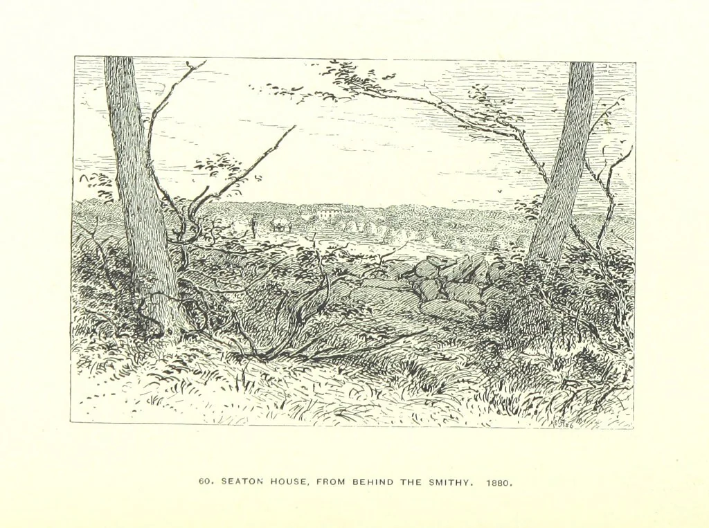 An illustration from Aberbrothock illustrated. Being the Round O etchings in miniature by John Adam. ... With ... notes by G. Hay, 1886, leaf 164