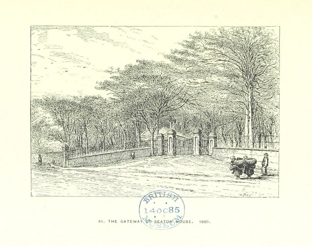 An illustration from Aberbrothock illustrated. Being the Round O etchings in miniature by John Adam. ... With ... notes by G. Hay, 1886, leaf 165