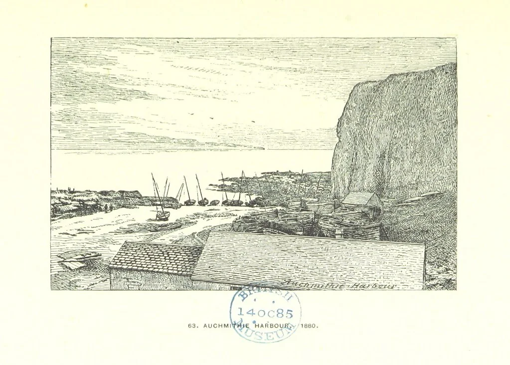 An illustration from Aberbrothock illustrated. Being the Round O etchings in miniature by John Adam. ... With ... notes by G. Hay, 1886, leaf 167