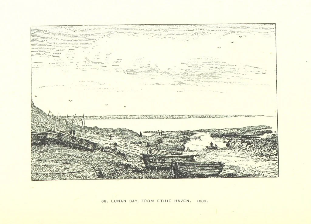 An illustration from Aberbrothock illustrated. Being the Round O etchings in miniature by John Adam. ... With ... notes by G. Hay, 1886, leaf 170