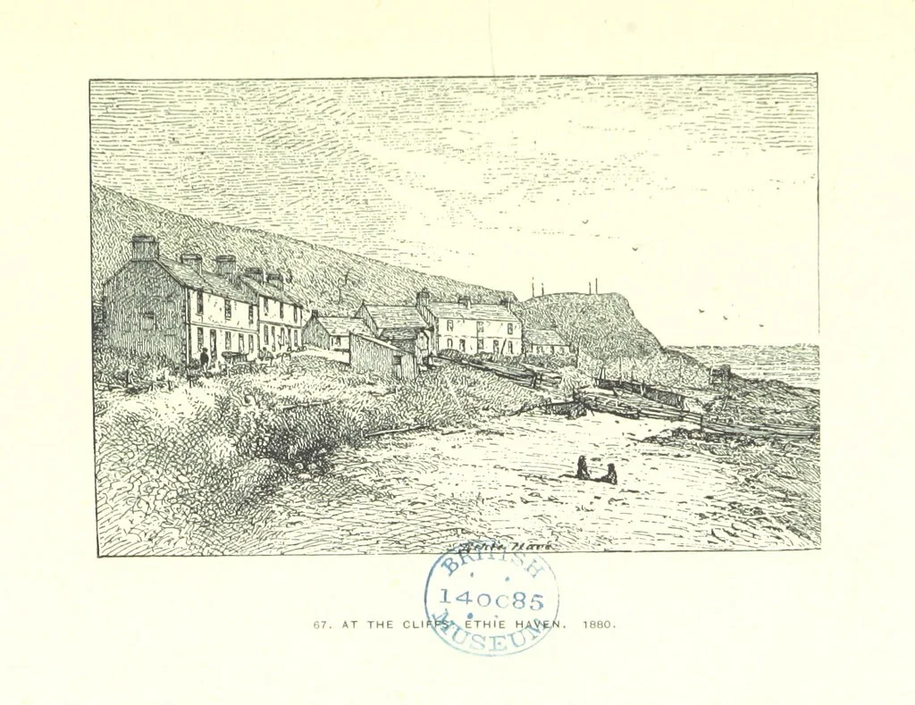 An illustration from Aberbrothock illustrated. Being the Round O etchings in miniature by John Adam. ... With ... notes by G. Hay, 1886, leaf 171