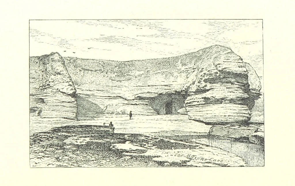 An illustration from Aberbrothock illustrated. Being the Round O etchings in miniature by John Adam. ... With ... notes by G. Hay, 1886, leaf 180