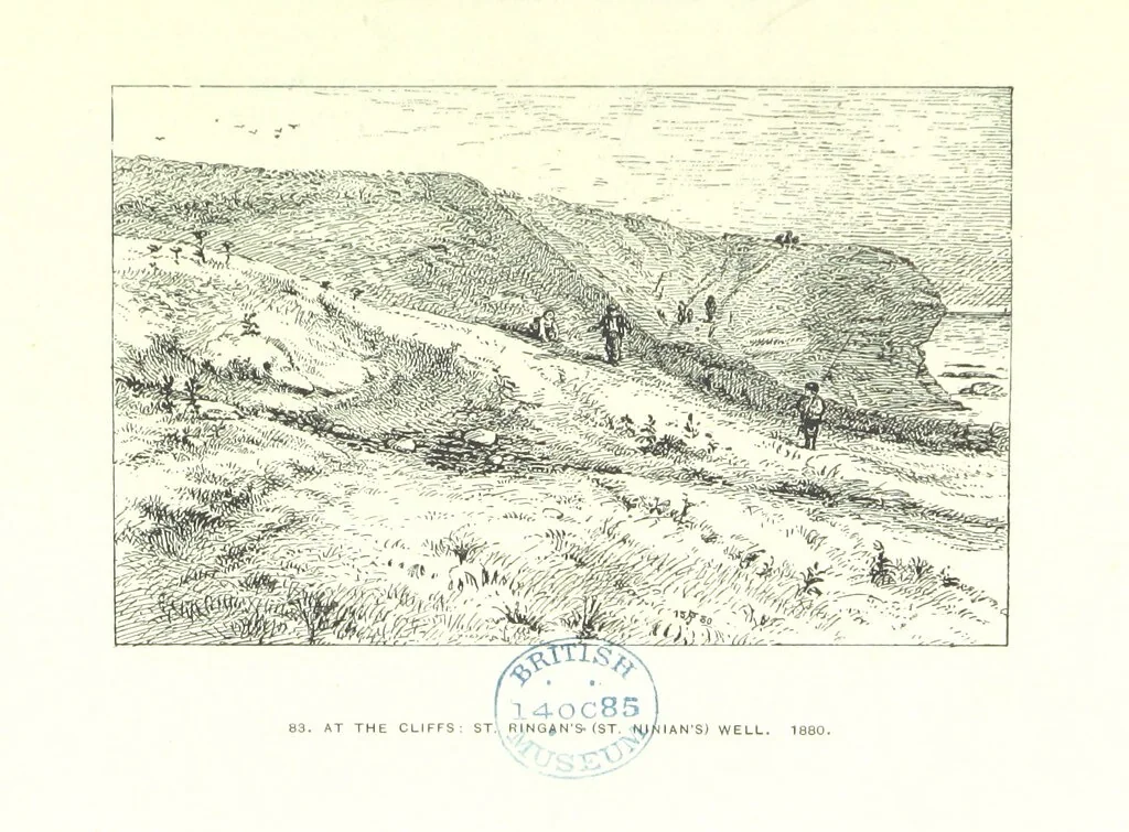 An illustration from Aberbrothock illustrated. Being the Round O etchings in miniature by John Adam. ... With ... notes by G. Hay, 1886, leaf 187