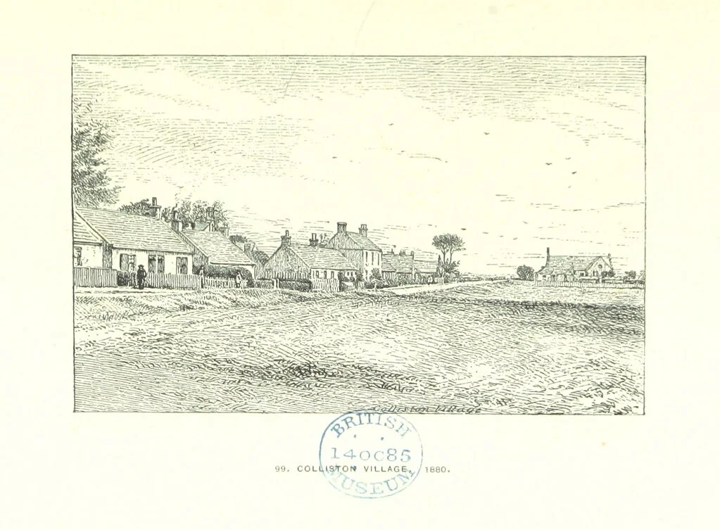 An illustration from Aberbrothock illustrated. Being the Round O etchings in miniature by John Adam. ... With ... notes by G. Hay, 1886, leaf 203
