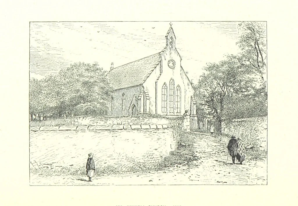 An illustration from Aberbrothock illustrated. Being the Round O etchings in miniature by John Adam. ... With ... notes by G. Hay, 1886, leaf 204