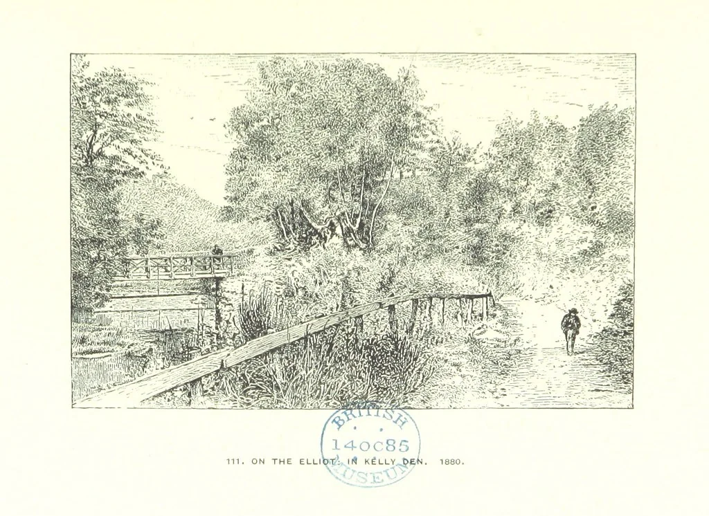 An illustration from Aberbrothock illustrated. Being the Round O etchings in miniature by John Adam. ... With ... notes by G. Hay, 1886, leaf 215
