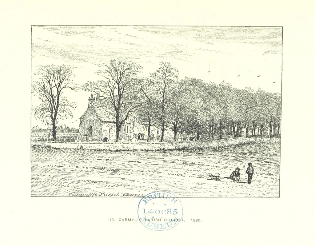 An illustration from Aberbrothock illustrated. Being the Round O etchings in miniature by John Adam. ... With ... notes by G. Hay, 1886, leaf 219