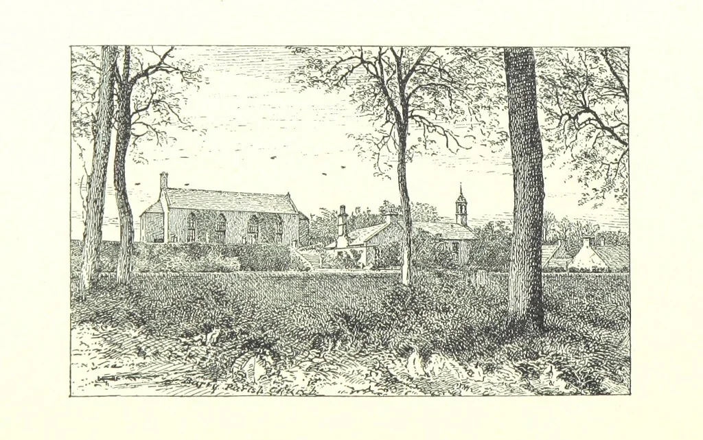 An illustration from Aberbrothock illustrated. Being the Round O etchings in miniature by John Adam. ... With ... notes by G. Hay, 1886, leaf 222