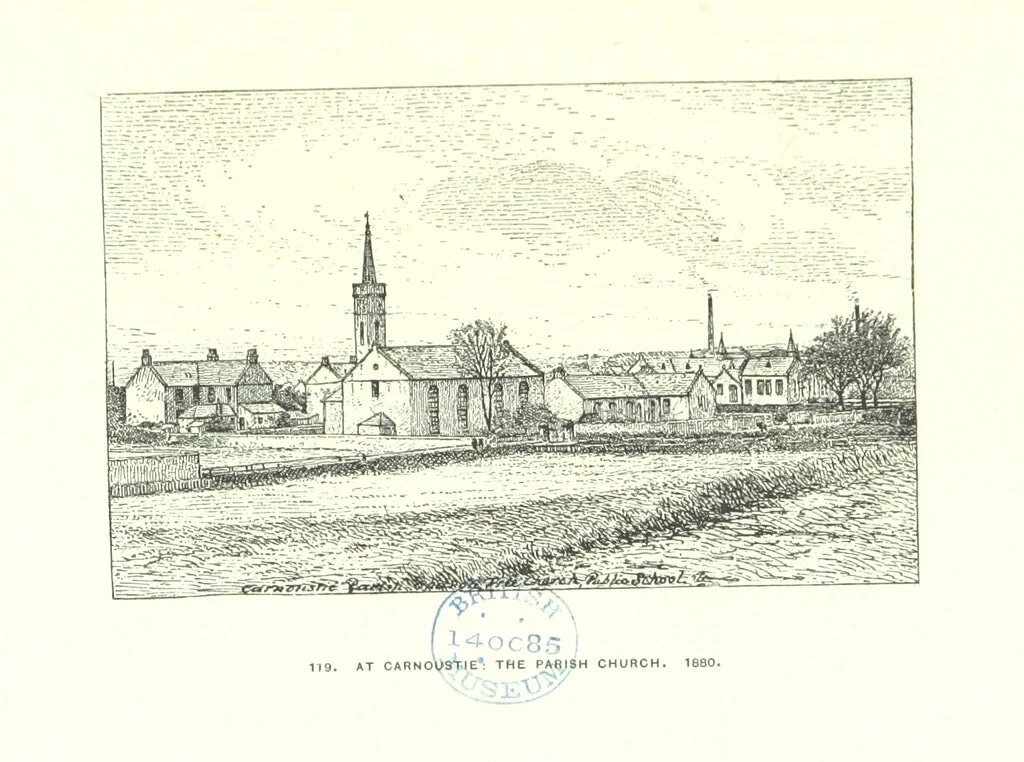 An illustration from Aberbrothock illustrated. Being the Round O etchings in miniature by John Adam. ... With ... notes by G. Hay, 1886, leaf 223