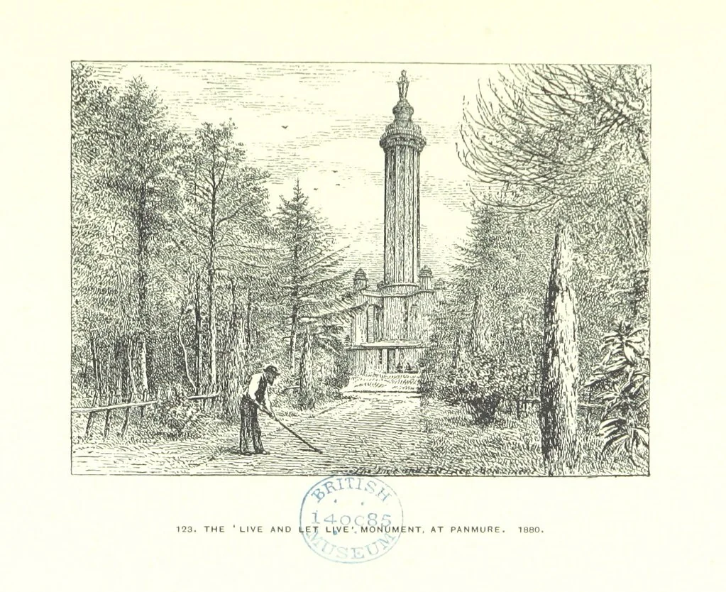 An illustration from Aberbrothock illustrated. Being the Round O etchings in miniature by John Adam. ... With ... notes by G. Hay, 1886, leaf 227