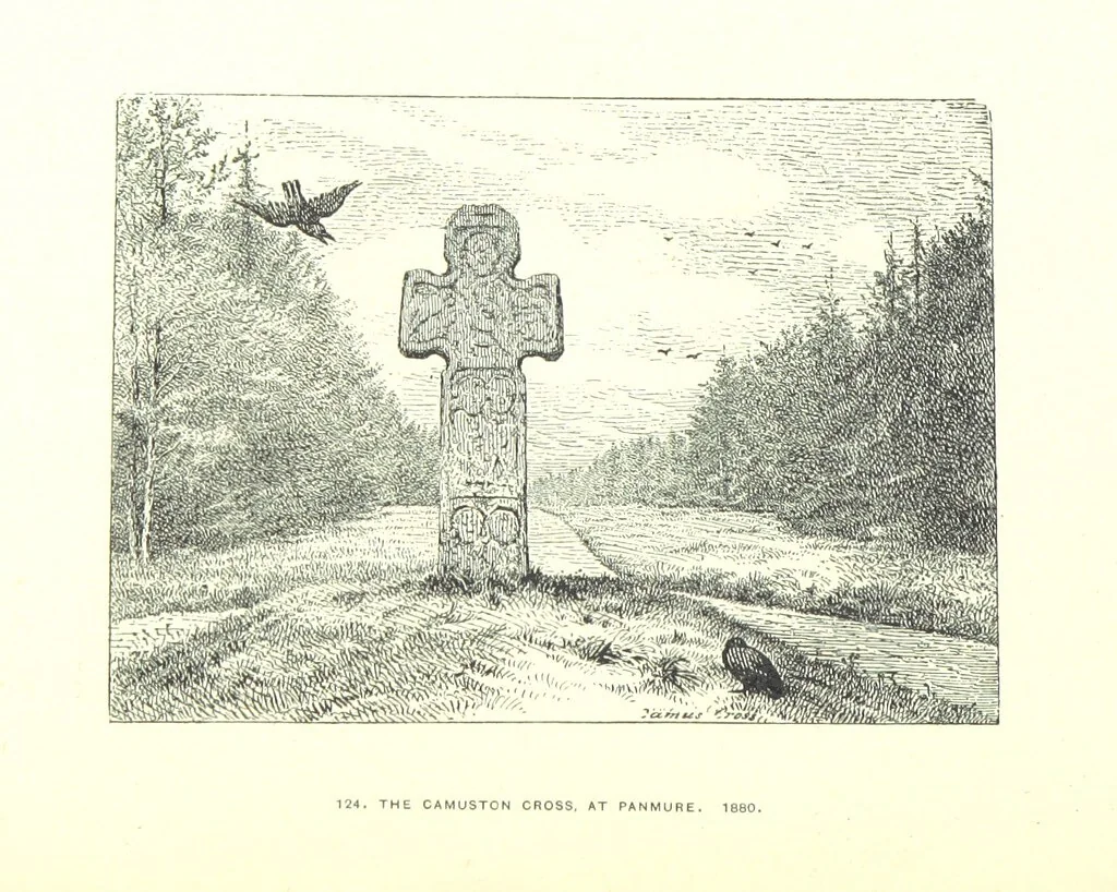 An illustration from Aberbrothock illustrated. Being the Round O etchings in miniature by John Adam. ... With ... notes by G. Hay, 1886, leaf 228