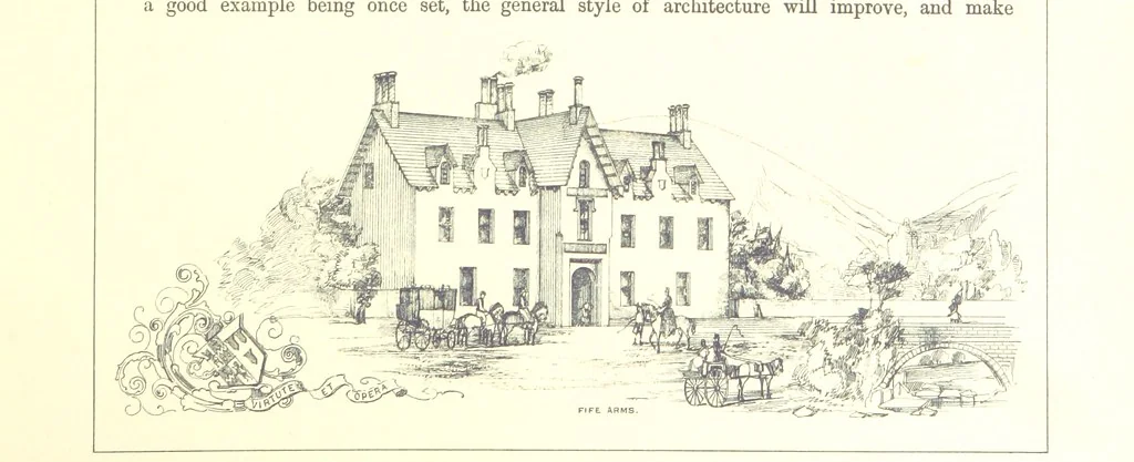 An illustration from The Scenery of the Dee, with pen and pencil. Illustrated by A. Gibb ..., further illustrated and described by J. M. H, 1884, leaf 101