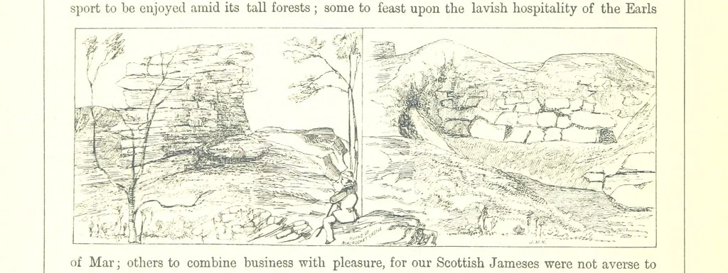 An illustration from The Scenery of the Dee, with pen and pencil. Illustrated by A. Gibb ..., further illustrated and described by J. M. H, 1884, leaf 102