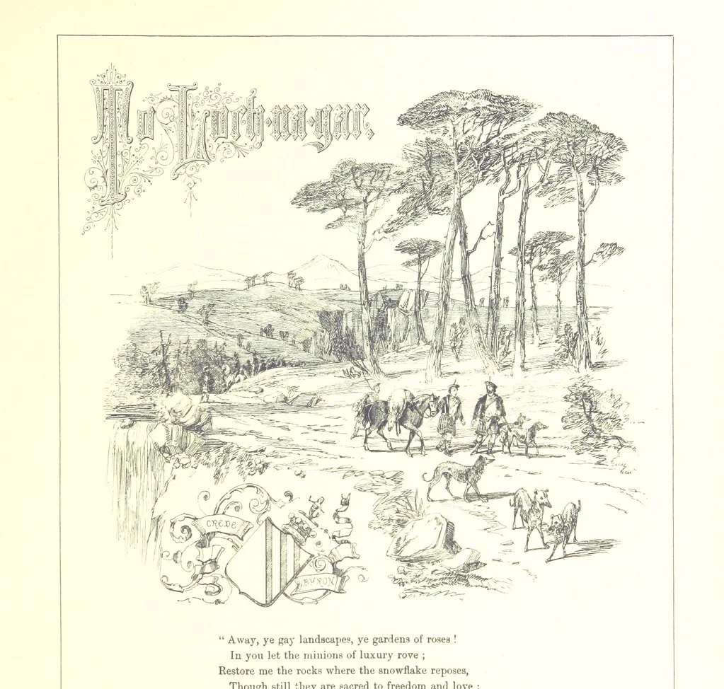 An illustration from The Scenery of the Dee, with pen and pencil. Illustrated by A. Gibb ..., further illustrated and described by J. M. H, 1884, leaf 105