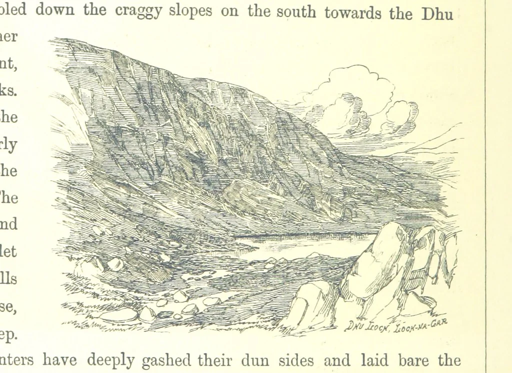 An illustration from The Scenery of the Dee, with pen and pencil. Illustrated by A. Gibb ..., further illustrated and described by J. M. H, 1884, leaf 116