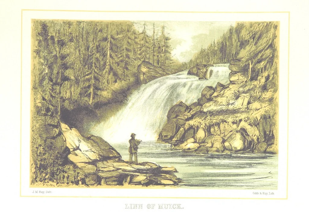 An illustration from The Scenery of the Dee, with pen and pencil. Illustrated by A. Gibb ..., further illustrated and described by J. M. H, 1884, leaf 117
