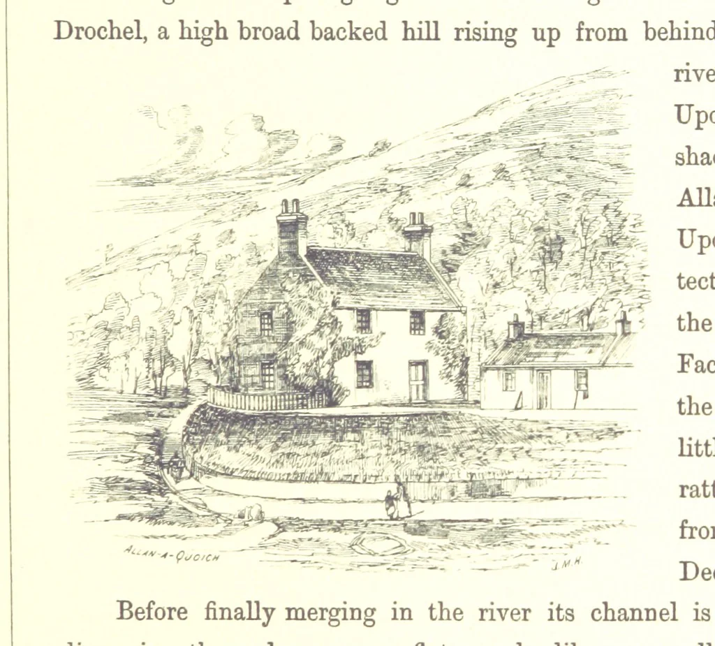 An illustration from The Scenery of the Dee, with pen and pencil. Illustrated by A. Gibb ..., further illustrated and described by J. M. H, 1884, leaf 127