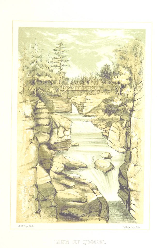 An illustration from The Scenery of the Dee, with pen and pencil. Illustrated by A. Gibb ..., further illustrated and described by J. M. H, 1884, leaf 129