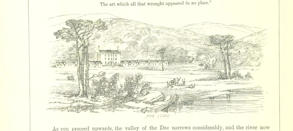 An illustration from The Scenery of the Dee, with pen and pencil. Illustrated by A. Gibb ..., further illustrated and described by J. M. H, 1884, leaf 138