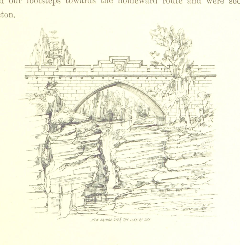An illustration from The Scenery of the Dee, with pen and pencil. Illustrated by A. Gibb ..., further illustrated and described by J. M. H, 1884, leaf 149
