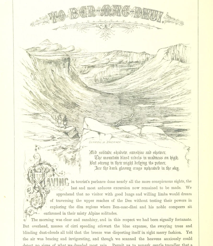 An illustration from The Scenery of the Dee, with pen and pencil. Illustrated by A. Gibb ..., further illustrated and described by J. M. H, 1884, leaf 150