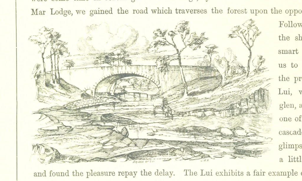 An illustration from The Scenery of the Dee, with pen and pencil. Illustrated by A. Gibb ..., further illustrated and described by J. M. H, 1884, leaf 152