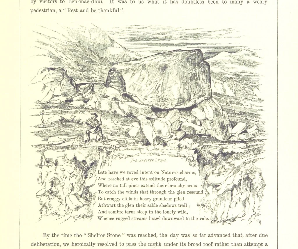 An illustration from The Scenery of the Dee, with pen and pencil. Illustrated by A. Gibb ..., further illustrated and described by J. M. H, 1884, leaf 155