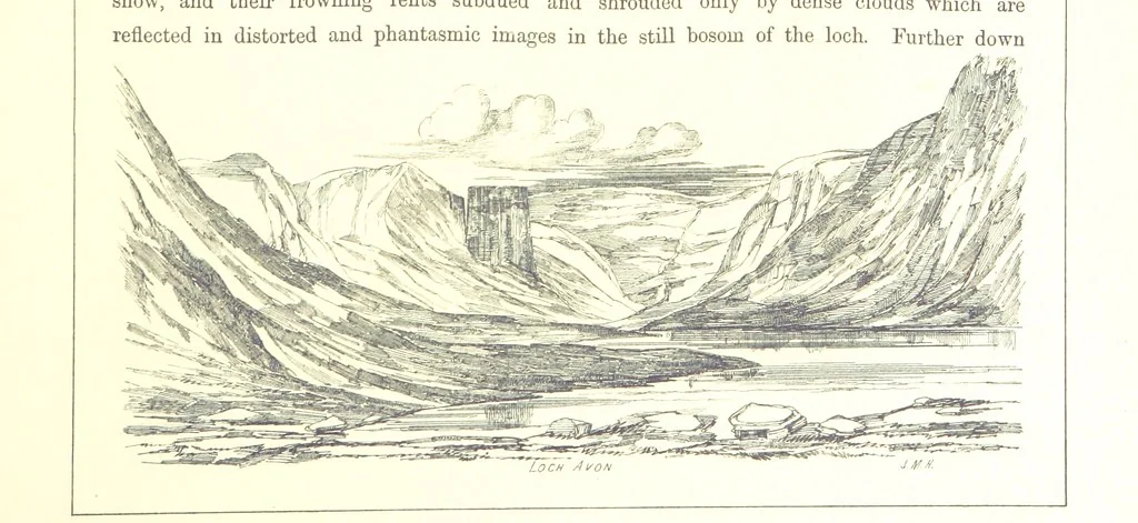 An illustration from The Scenery of the Dee, with pen and pencil. Illustrated by A. Gibb ..., further illustrated and described by J. M. H, 1884, leaf 161