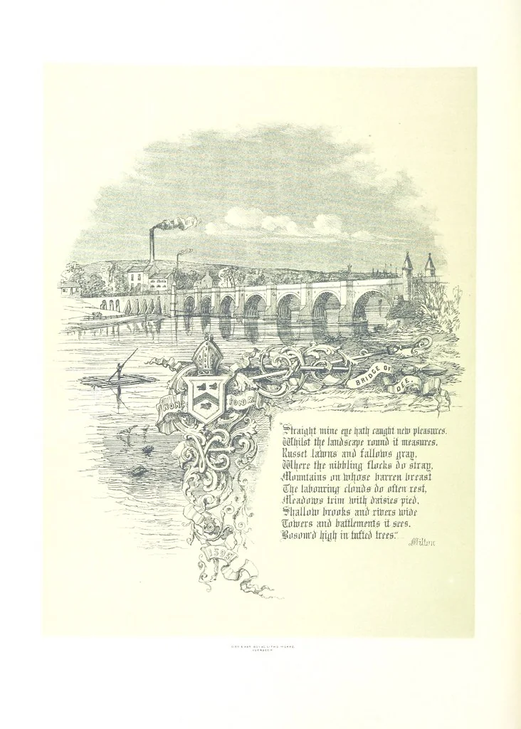 An illustration from The Scenery of the Dee, with pen and pencil. Illustrated by A. Gibb ..., further illustrated and described by J. M. H, 1884, leaf 30
