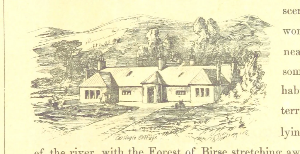 An illustration from The Scenery of the Dee, with pen and pencil. Illustrated by A. Gibb ..., further illustrated and described by J. M. H, 1884, leaf 61