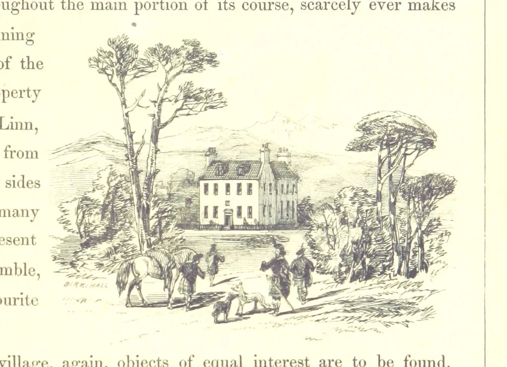 An illustration from The Scenery of the Dee, with pen and pencil. Illustrated by A. Gibb ..., further illustrated and described by J. M. H, 1884, leaf 77