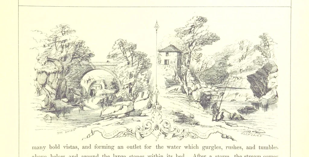 An illustration from The Scenery of the Dee, with pen and pencil. Illustrated by A. Gibb ..., further illustrated and described by J. M. H, 1884, leaf 79