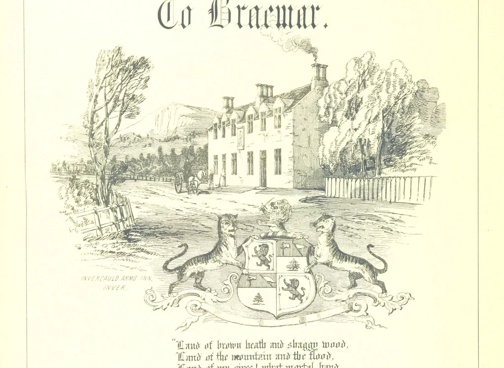 An illustration from The Scenery of the Dee, with pen and pencil. Illustrated by A. Gibb ..., further illustrated and described by J. M. H, 1884, leaf 90