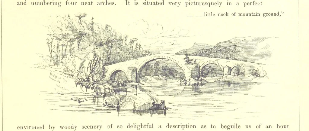 An illustration from The Scenery of the Dee, with pen and pencil. Illustrated by A. Gibb ..., further illustrated and described by J. M. H, 1884, leaf 95