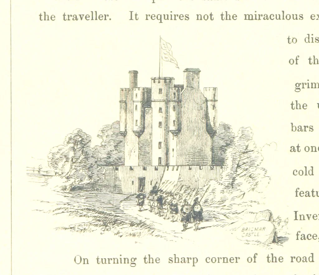 An illustration from The Scenery of the Dee, with pen and pencil. Illustrated by A. Gibb ..., further illustrated and described by J. M. H, 1884, leaf 96