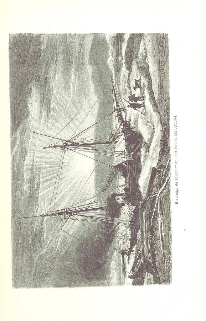 An illustration from La Mer Libre du Pole ... Traduit de l'Anglais et accompagné de notes ... par F. de Lanoye. Ouvrage illustré de 70 gravures, etc, 1868, leaf 125